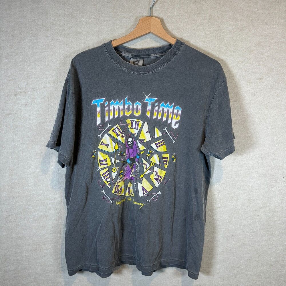 Highland Park Brewery Timbo Time T Shirt Large Gray Comfort Colors Los Angeles
